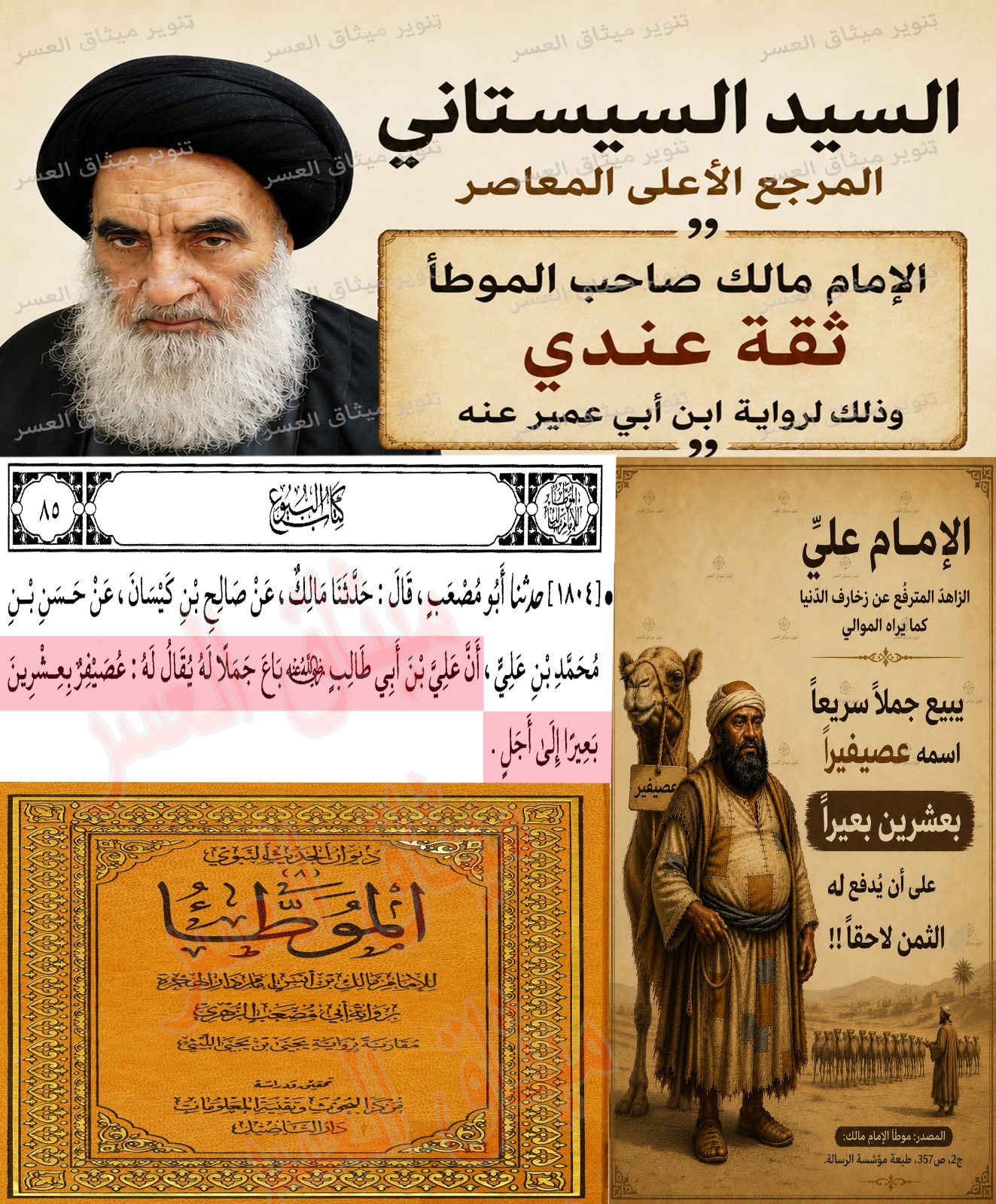 السيّد السّيستاني: الإمام مالك ثقة عندي!!